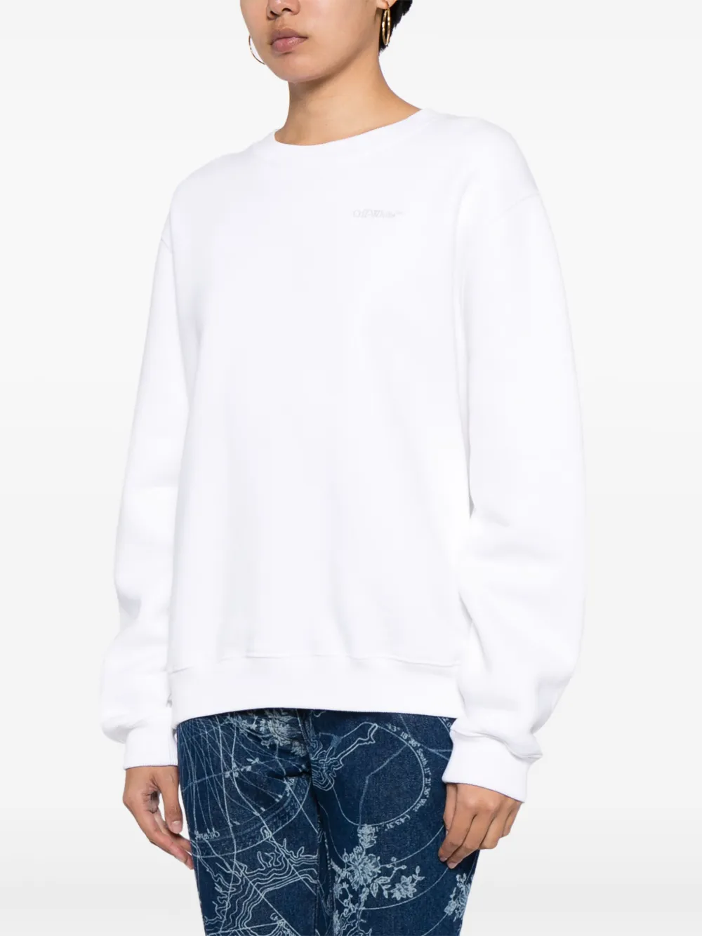 Off-White Sweater met Arrows print Wit