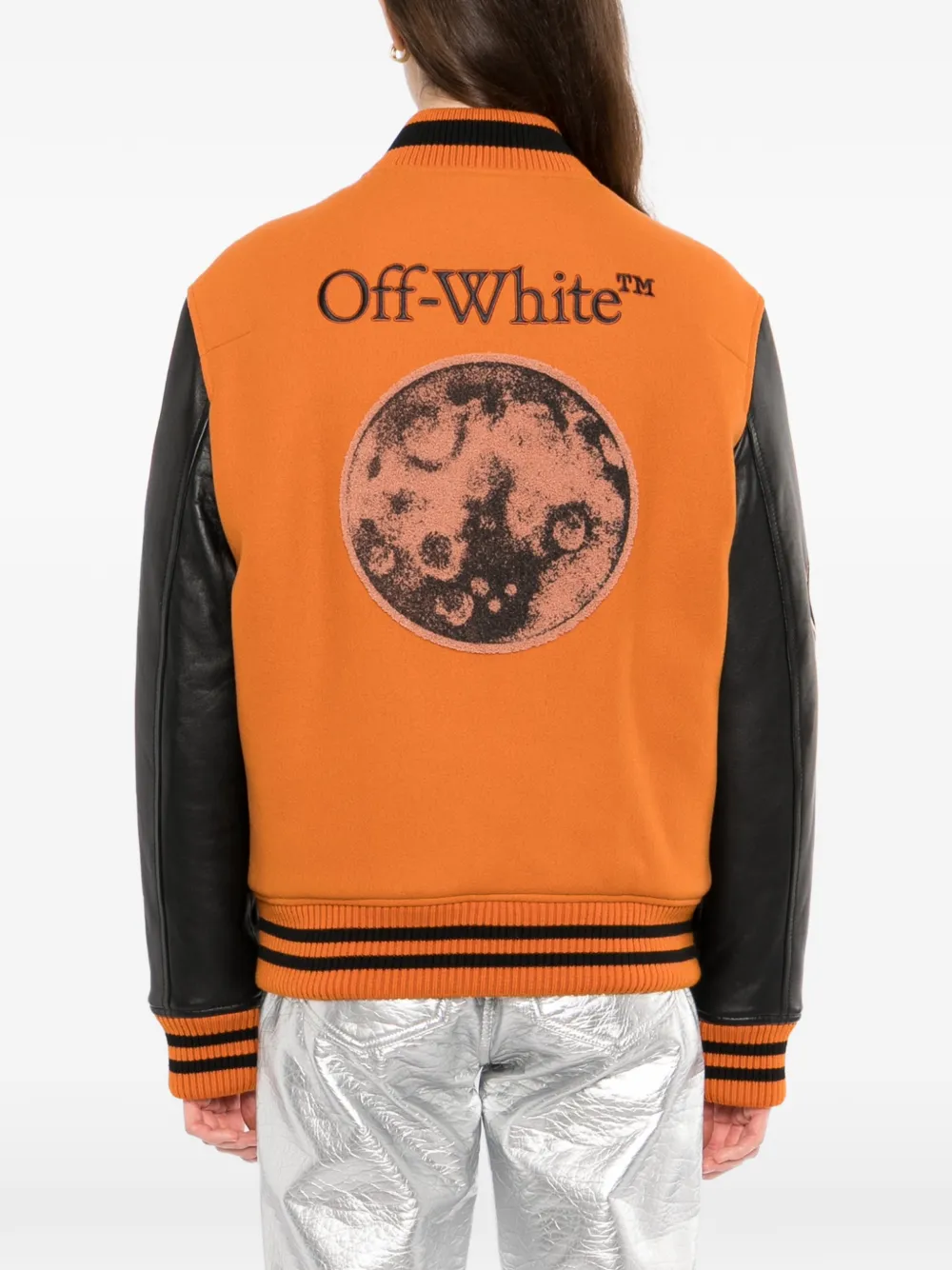 Off-White Jack met geborduurd logo en applicatie Oranje