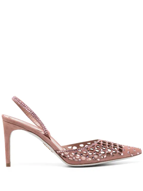 René Caovilla 80mm crystal-embellished pumps