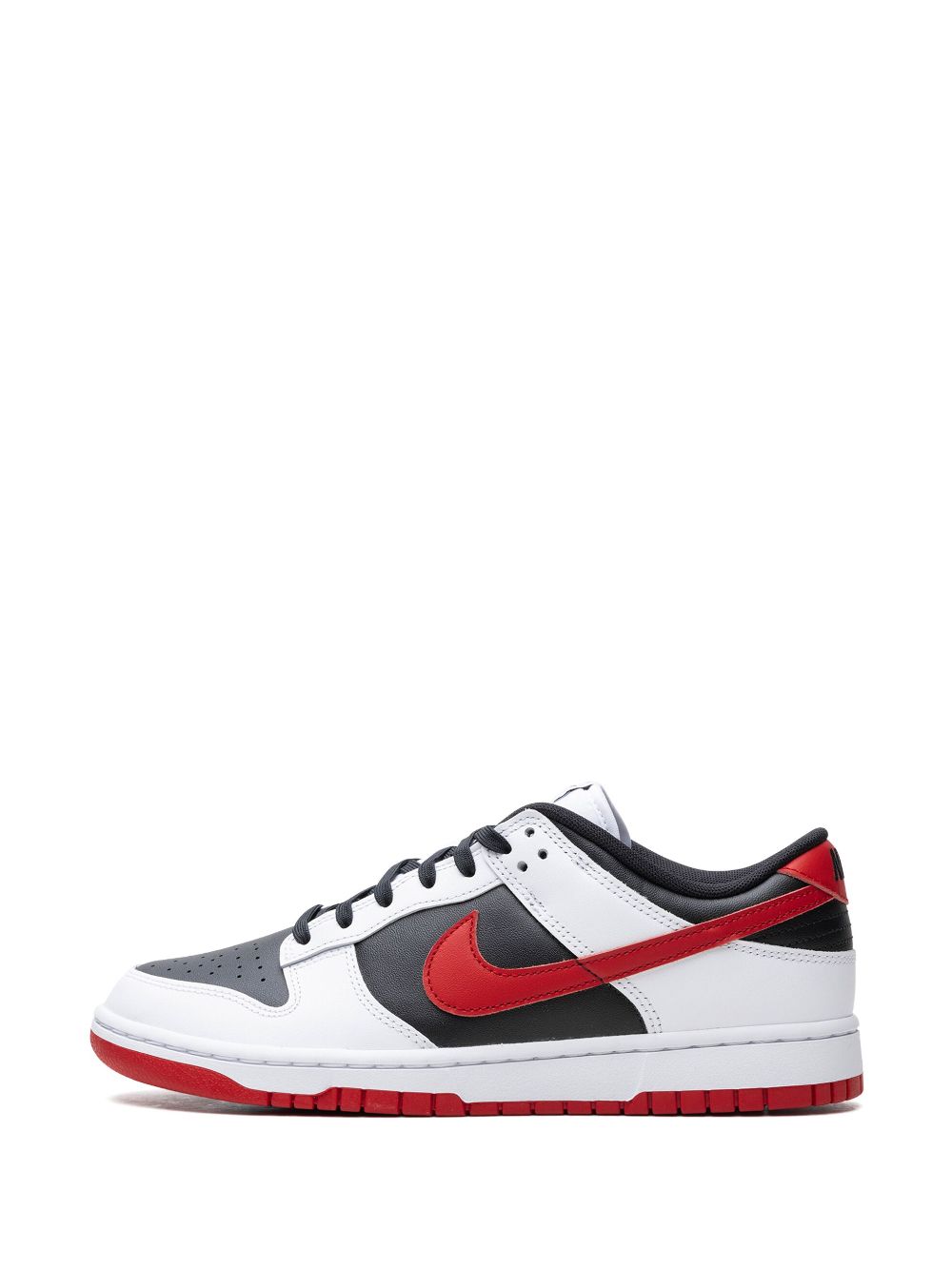 Shop Nike Dunk Low Retro "black/university Red" Sneakers In White