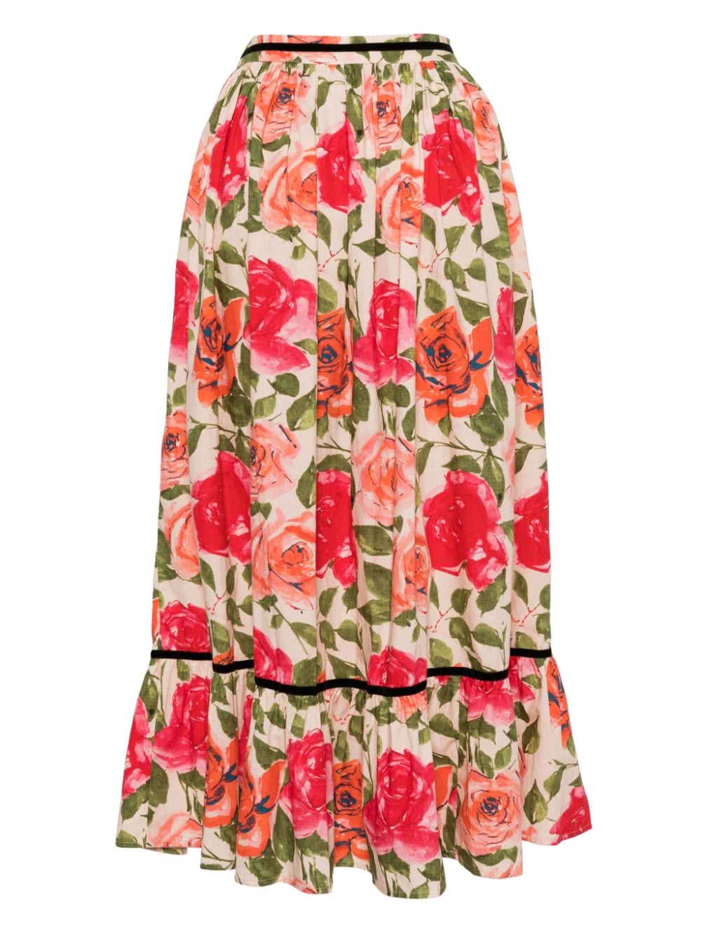 Shop Batsheva X Laura Ashley Kipp Floral-print Skirt In Pink
