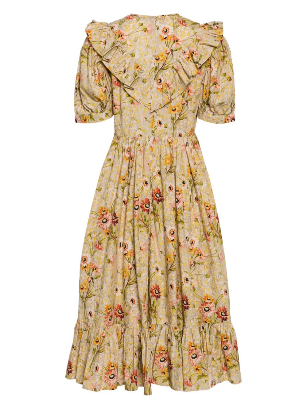 Shop Batsheva X Laura Ashley May Floral-print Midi Dress In Multicolour