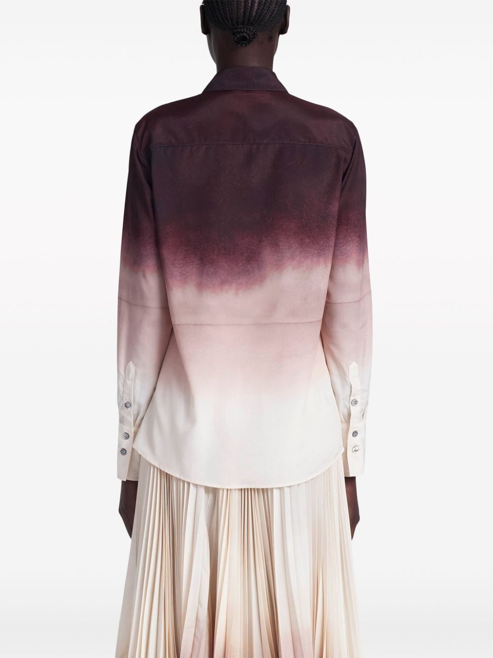 Shop Altuzarra Chika Gradient-effect Silk Shirt In Neutrals