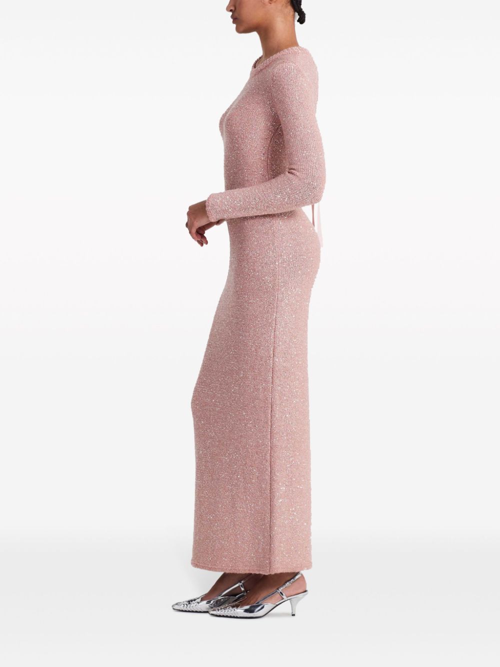Shop Altuzarra Cindy Crew-neck Maxi Dress In Pink
