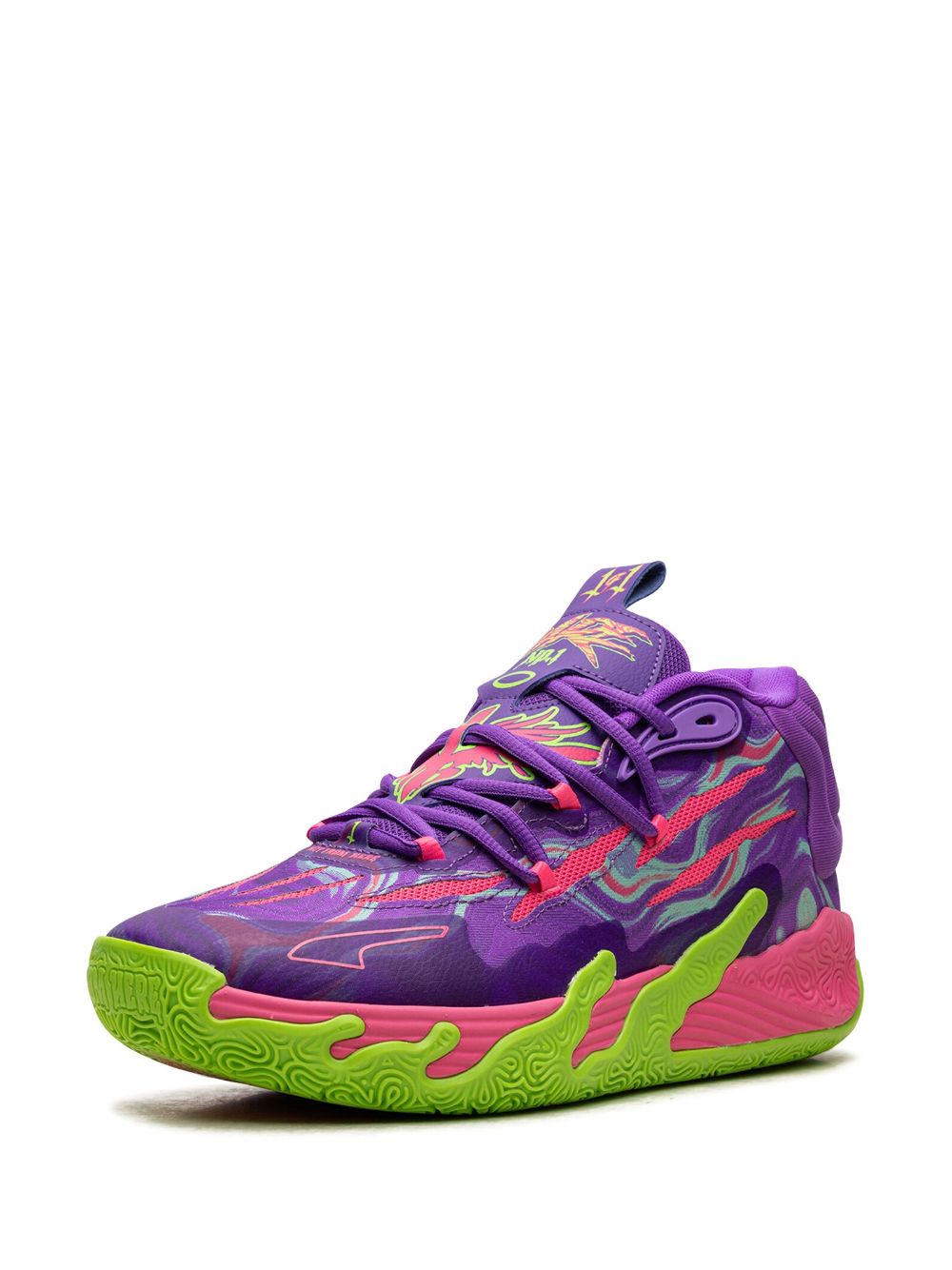 Shop Puma Mb.03 Toxic "purple Glimmer/green Gecko" Sneakers