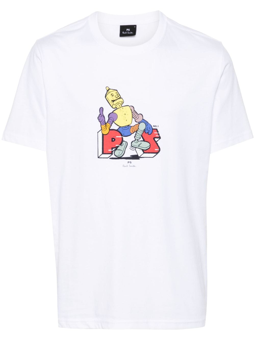 Ps By Paul Smith Graphic-print Organic Cotton T-shirt In White