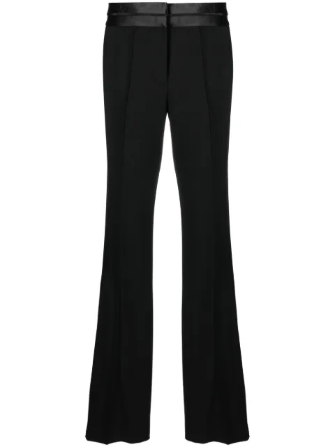 Helmut Lang satin-trimmed bootcut trousers