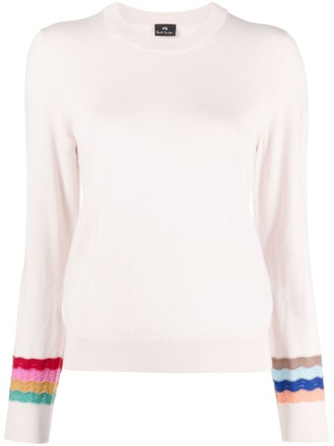 PS Paul Smith stripe-detail fine-ribbed jumper