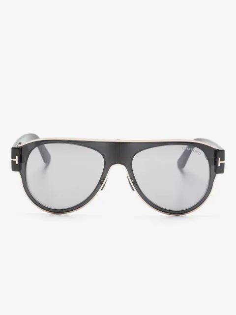 TOM FORD Eyewear lentes de sol con armazón estilo piloto y placa del logo