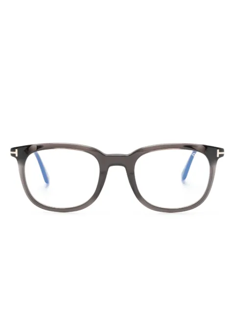 TOM FORD Eyewear logo-plaque round-frame glasses