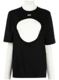 Off-White Meteor layered cotton T-shirt - Black