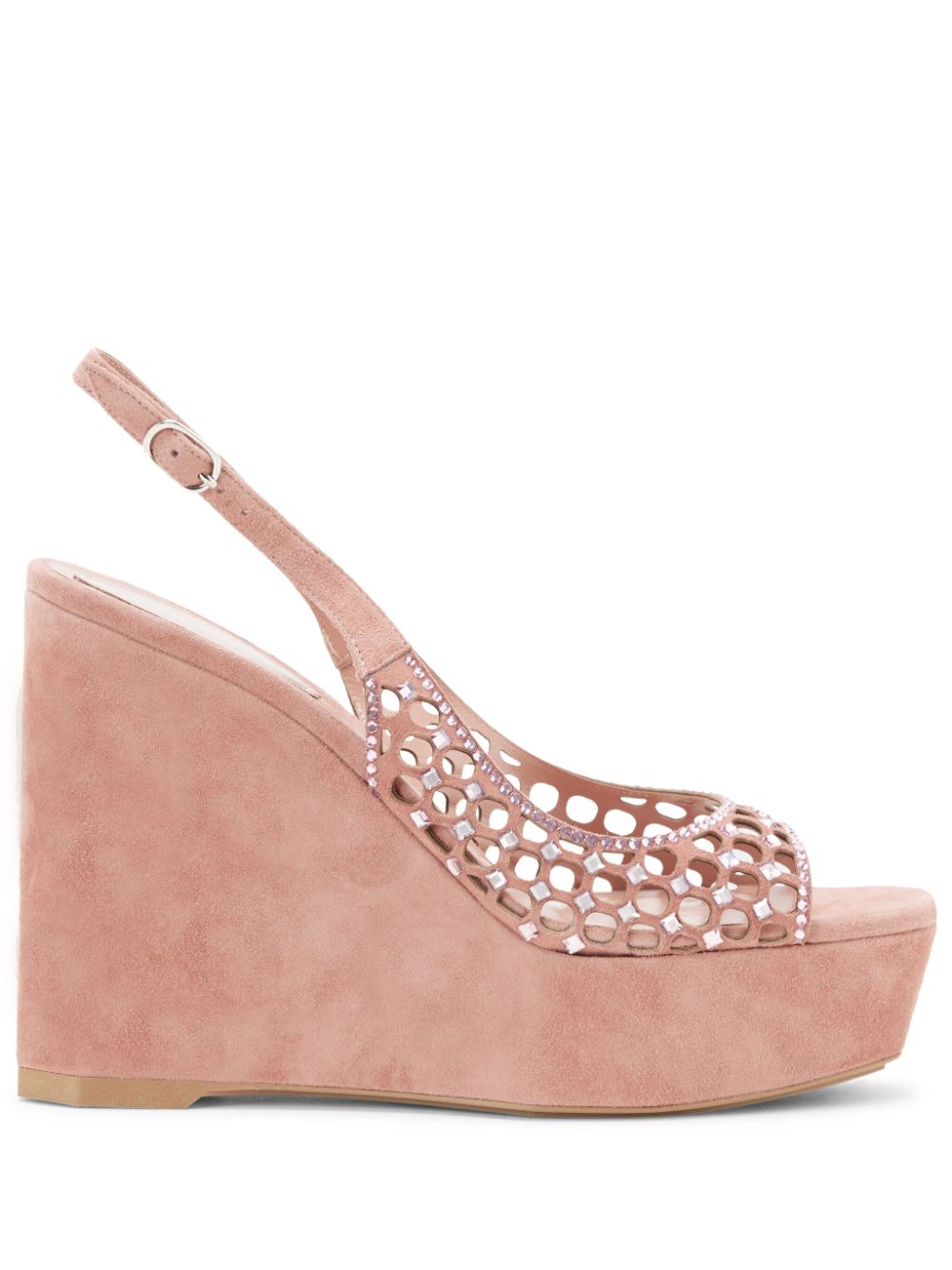 René Caovilla 125mm crystal-embellished sandals Pink