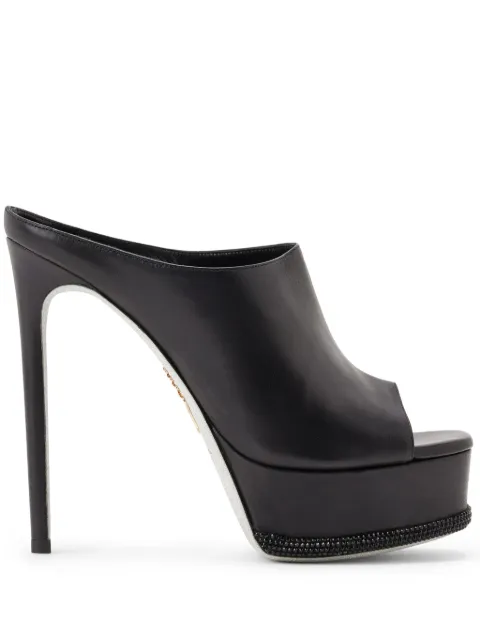 René Caovilla crystal-embellished sandals