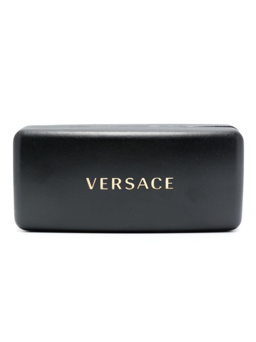 Shop Versace Matte-effect Rectangle-frame Sunglasses In Black