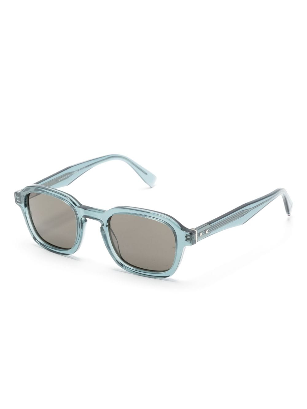 Shop Tommy Hilfiger Square-frame Transparent Sunglasses In Blau