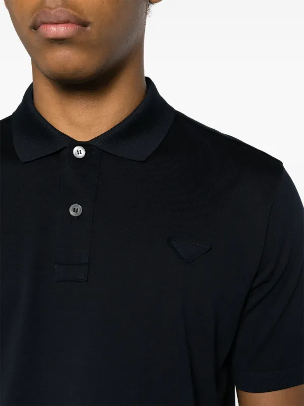 Prada トライアングルロゴ ポロシャツ | ブルー | FARFETCH JP