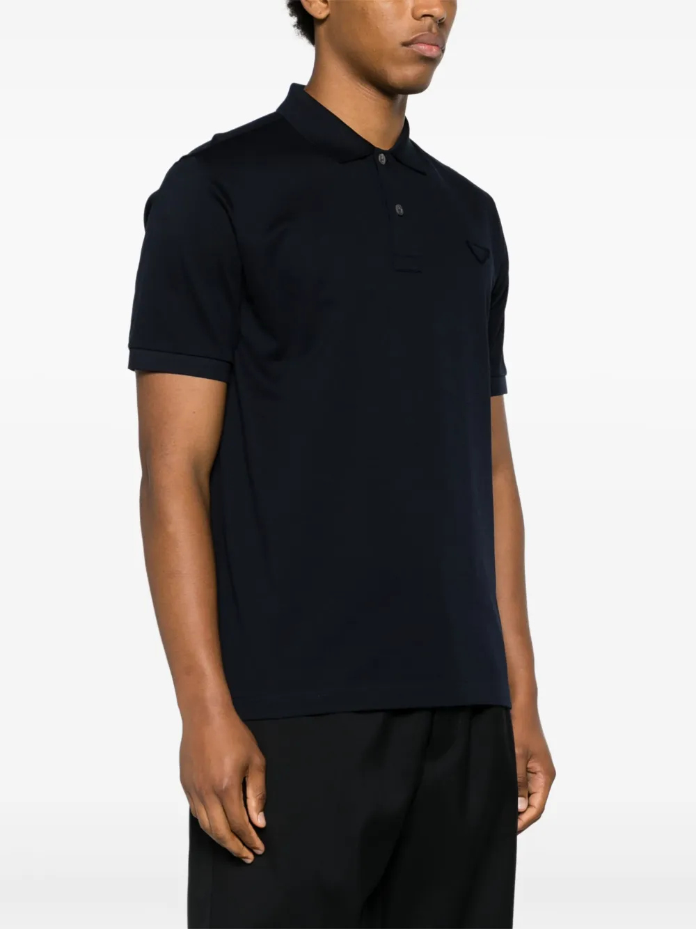Prada Piqué poloshirt Blauw