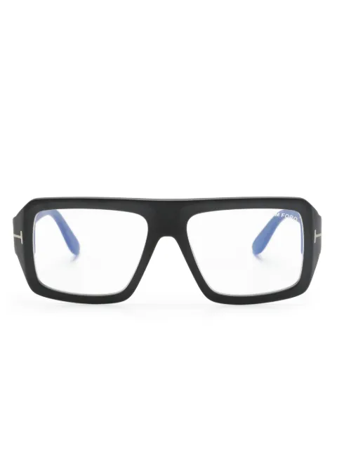 TOM FORD Eyewear logo-plaque square-frame glasses 