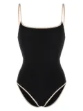 TOTEME striped-edge spaghetti-strap swimsuit - Black