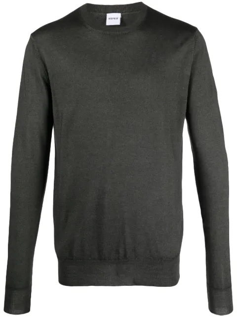 ASPESI crew neck mélange-effect jumper