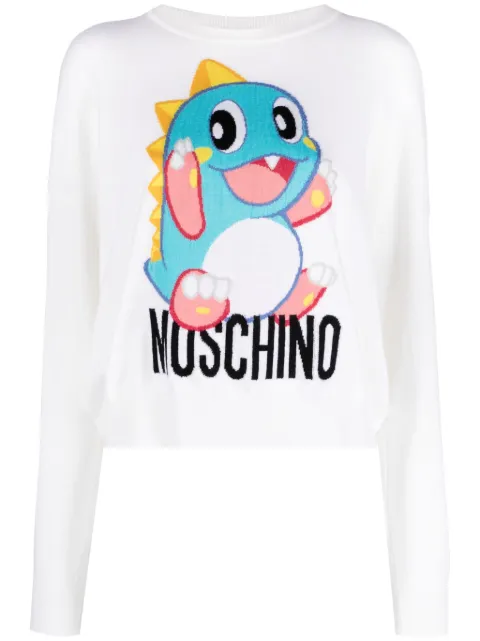 Moschino suéter con caricatura bordada