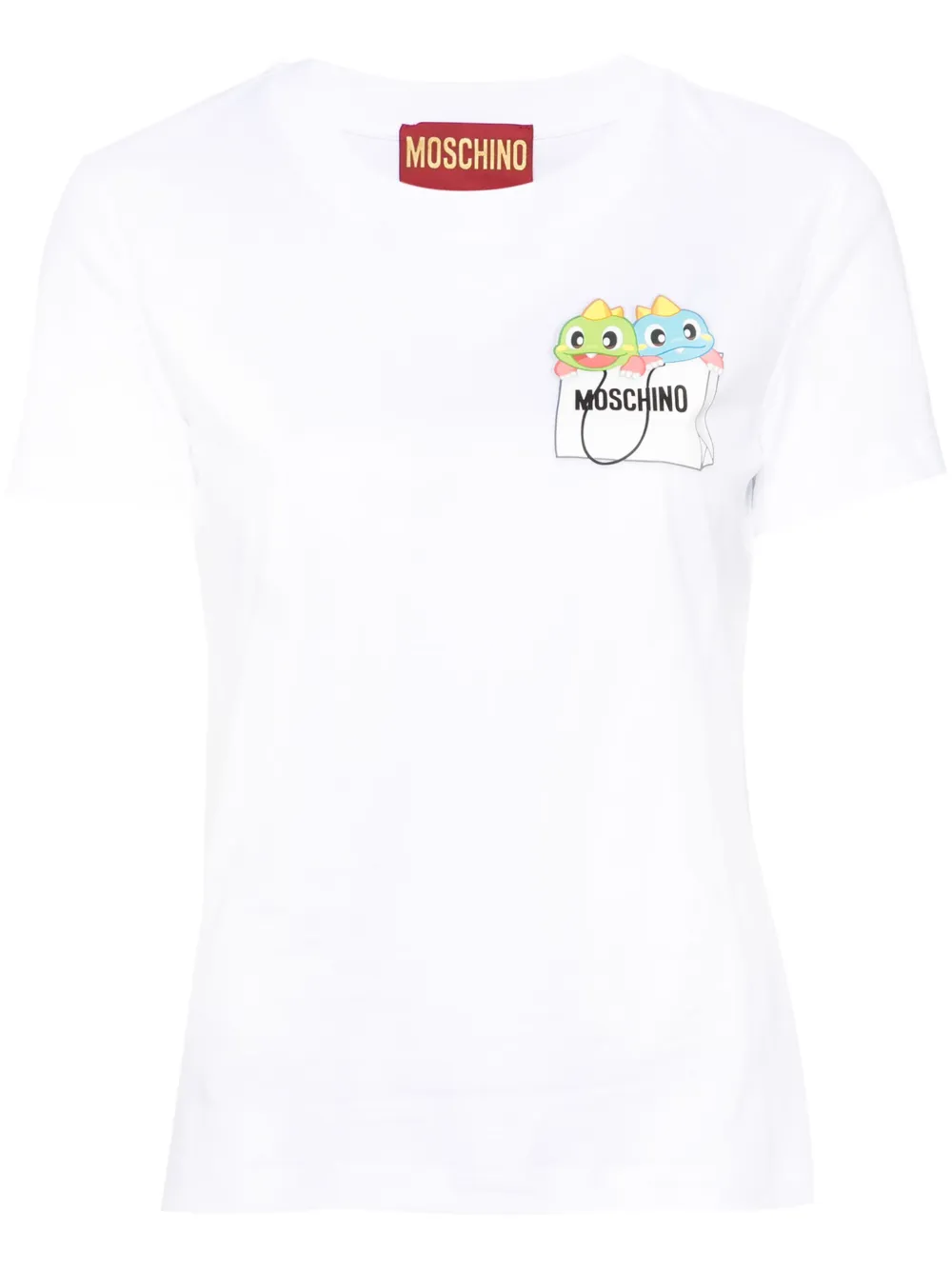 Moschino Puzzle Bobble Cotton T-shirt In White