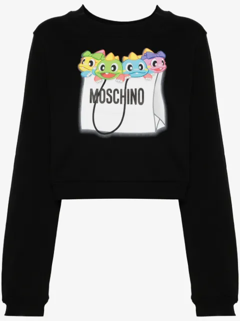 Moschino sudadera con estampado de bolsa dragón