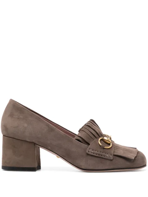 Gucci Horsebit suede pumps