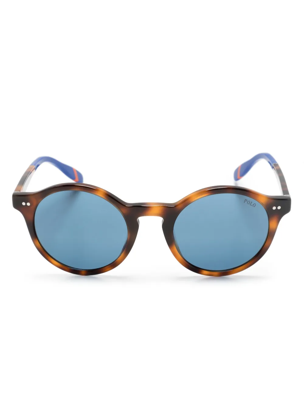 Polo Ralph Lauren Tortoiseshell Round-frame Sunglasses In Brown