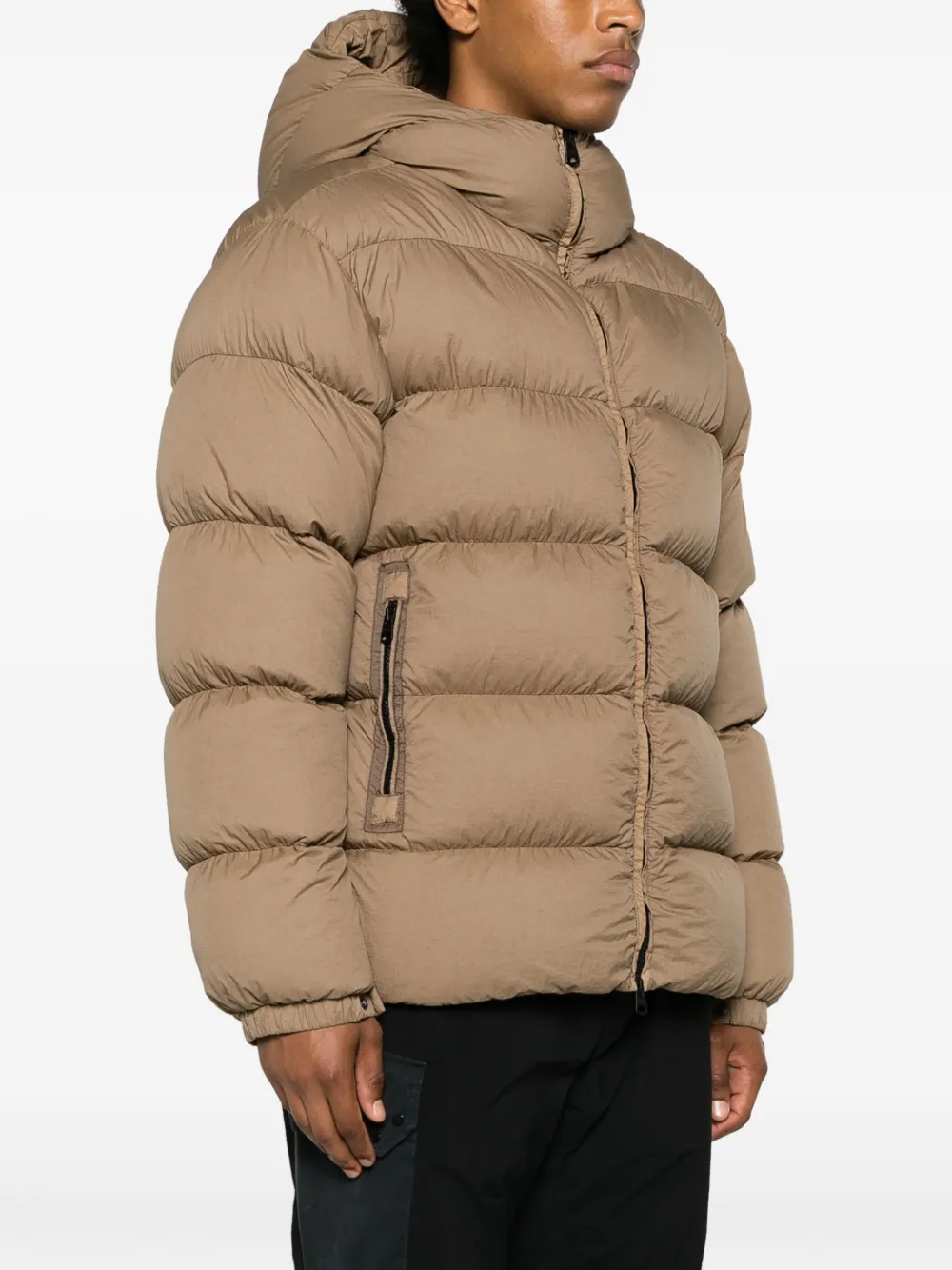 Shop Mackage Adelmo Logo-patch Down Padded Jacket In Nude