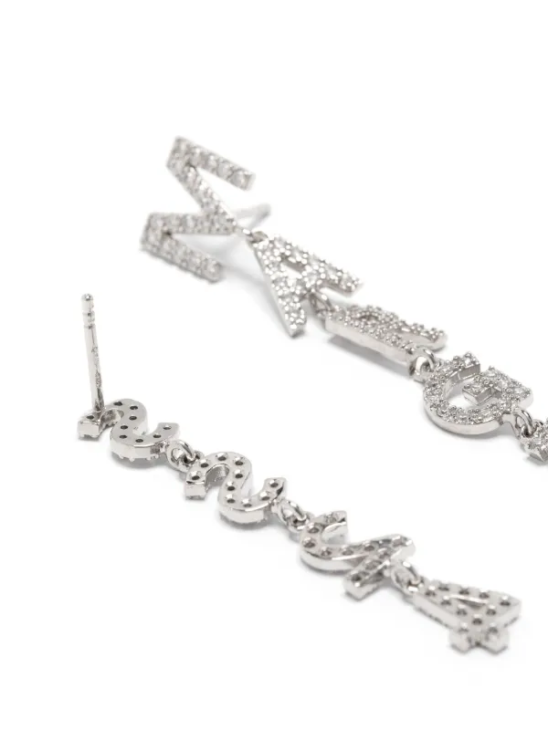 MM6 Maison Margiela logo-charm Drop Earrings - Farfetch