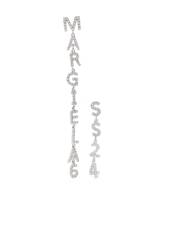 MM6 Maison Margiela logo-charm Drop Earrings - Farfetch