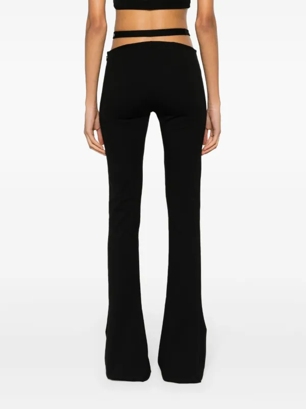 パンツ THE ATTICO SS25 LONG PANT FLARED (250WCP00250WWW046 100) The Attico cut-out Flared Trousers | Black | FARFETCH