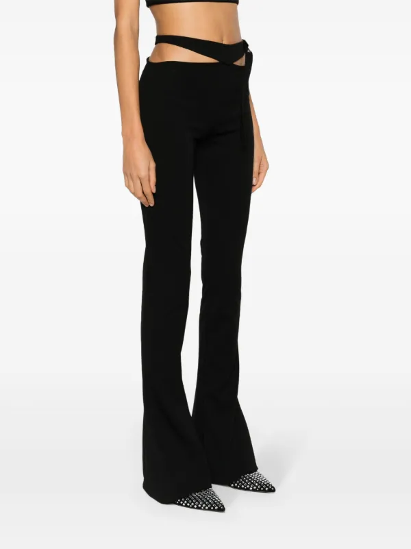 パンツ THE ATTICO SS25 LONG PANT FLARED (250WCP00250WWW046 100) Black long pants for Women | THE ATTICO®