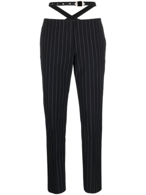 The Attico cut-out pinstriped tailored trousers