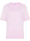MSGM logo-embroidered cotton T-shirt - Pink