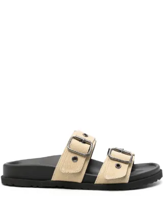 MSGM バックルストラップ サンダル | ニュートラル | FARFETCH JP