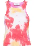 MSGM tie-dye ribbed tank top - Pink