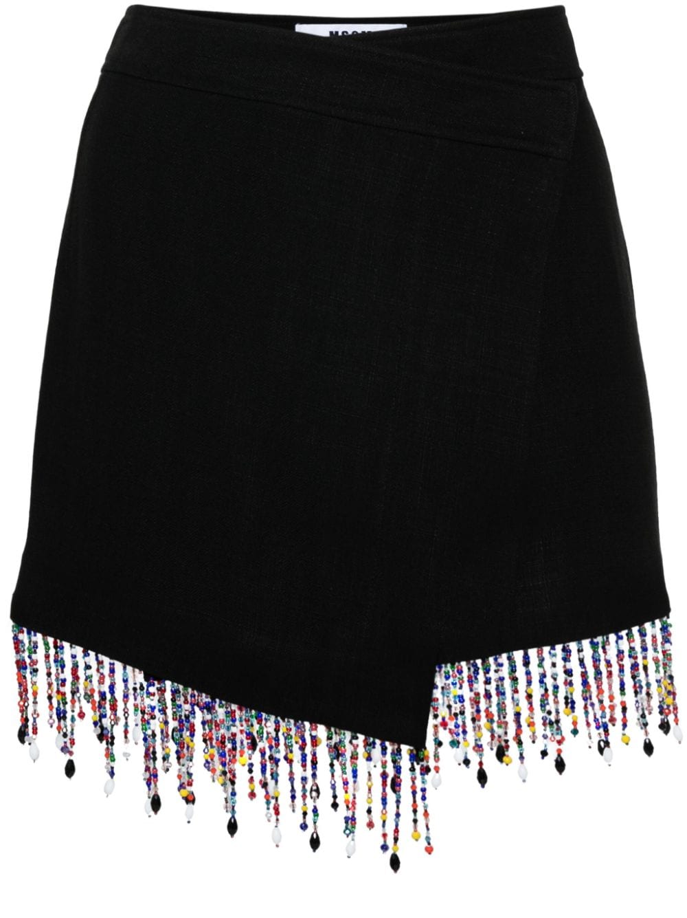 Msgm Bead-embellished Skirt In Black