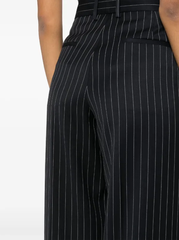 MSGM ハイウエストストレトレックトラウサ 3541MDP13237605 99 MSGM ハイウエスト ストレートパンツ | ブルー | FARFETCH JP
