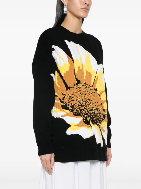 MSGM floral-intarsia-knit Jumper | Black | FARFETCH NO MSGM floral-intarsia-knit Jumper | Black | FARFETCH NO