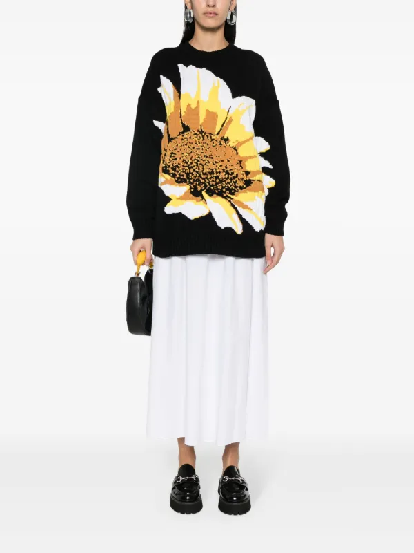 MSGM floral-intarsia-knit Jumper | Black | FARFETCH NO MSGM floral-intarsia-knit Jumper | Black | FARFETCH NO