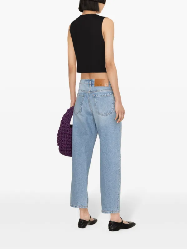 Embellished cropped jeans discount