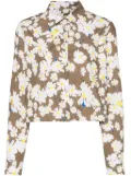 MSGM floral-print cotton shirt - Green