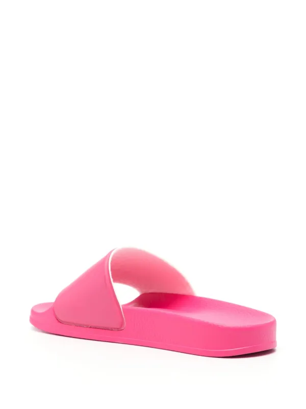【関税&送料込】Msgm Slide Sandal With Logo MSGM embossed-logo Slides | Pink | FARFETCH