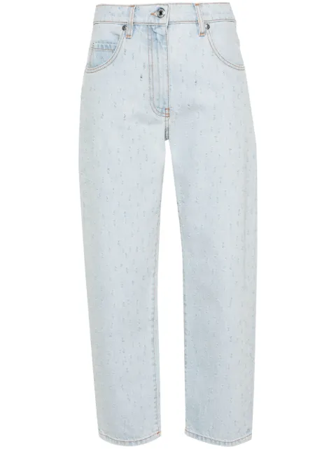 MSGM boyfriend jeans con efecto envejecido
