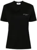 MSGM logo-embroidered T-shirt - Black