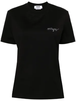 MSGM ロゴ Tシャツ | ブラック | FARFETCH JP