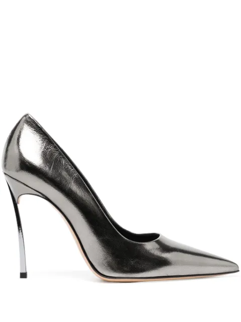 Casadei Superblade 100mm metallic-finish pumps