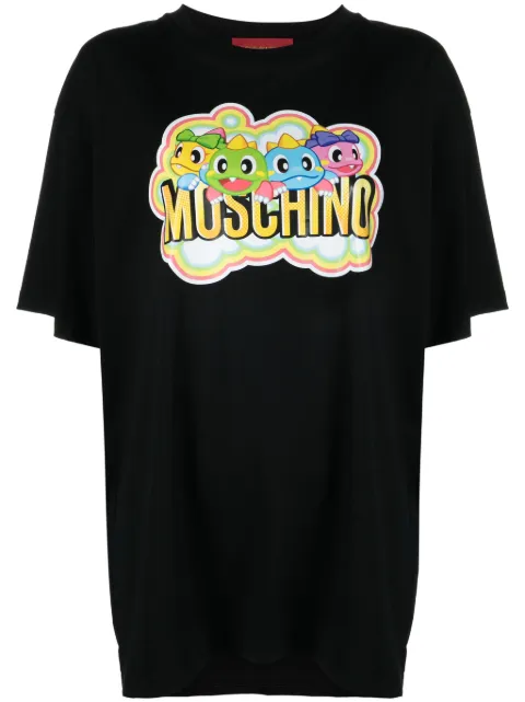 Moschino 카툰 프린트 오가닉 코튼 티셔츠
